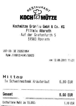 dtae Hffner Kochmtze Restaurant